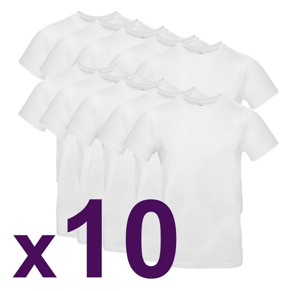 Brand on marquage sûre impression sur lot de t-shirt blanc personnalisé pas cher en quantité prix dégressif tee shirt personnalisé en france lot de tee shirt blanc x10