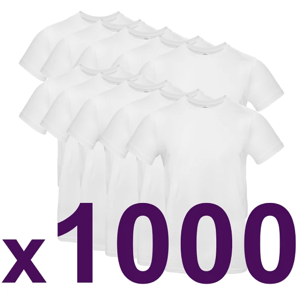 Brand on marquage sûre impression sur lot de t-shirt blanc personnalisé pas cher en quantité prix dégressif tee shirt personnalisé en france lot de tee shirt blanc x1000