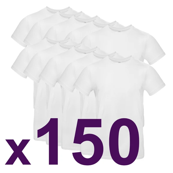 Brand on marquage sûre impression sur lot de t-shirt blanc personnalisé pas cher en quantité prix dégressif tee shirt personnalisé en france lot de tee shirt blanc x150