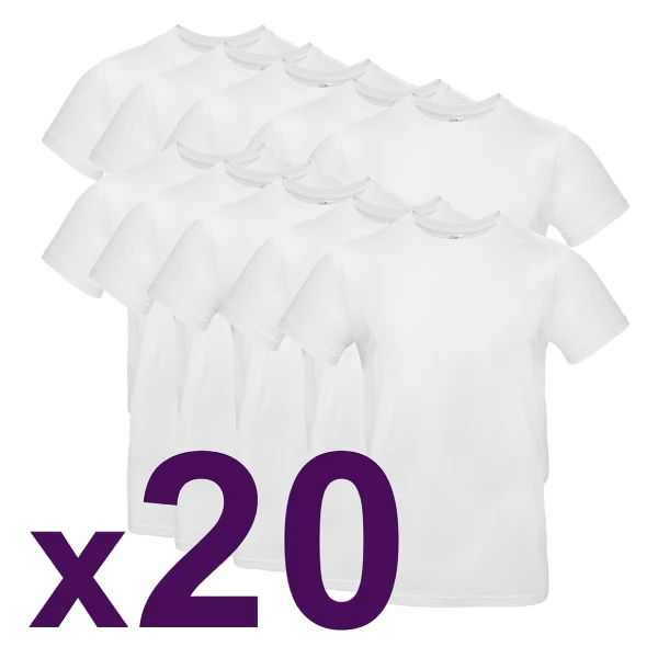 Brand on marquage sûre impression sur lot de t-shirt blanc personnalisé pas cher en quantité prix dégressif tee shirt personnalisé en france lot de tee shirt blanc x20