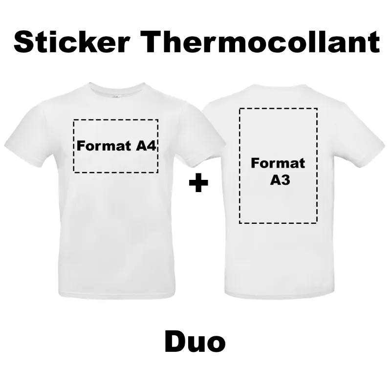 Sticker thermocollant personnalisé A4 + A3