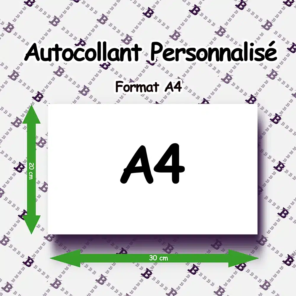 Sticker personnalisé Format A4 (20 x 30 cm)