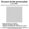 Brand-on écusson brodé personnalisé à l'unité format carré broderie à l'unité ou quantité sur patch personnalisé forme libre
