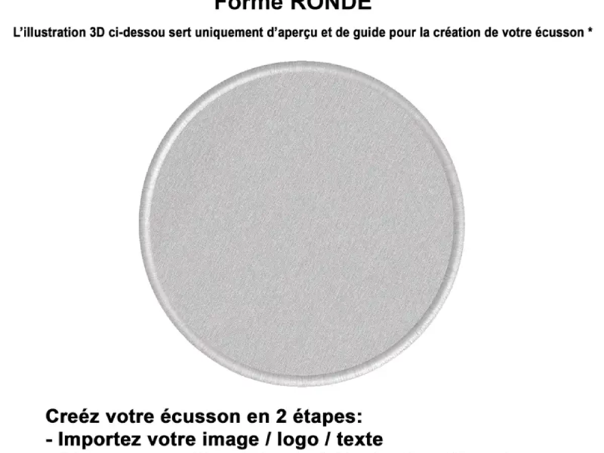 Fabrication écusson brodé ROND ✔️ ECUSSON DE FRANCE